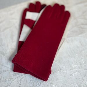 Finger Fuzz Ruby Red Women's Winter Fleece Gloves. Gripping, One size.